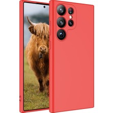 Israh Samsung Galaxy S23 Ultra Cep Telefonu Için Uyumlu Kılıf Içi Kadifeli Lansman Silikon Yumuşak Kapak