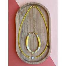 Paytak Moda Papatya Deniz Yıldızı Renkli Fimo Kolye Bileklik Takı Seti PYTKFMKLYBLK43