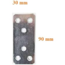 Sese Düz Gönye Metal Mobilya Montaj Aparatı 10 Adet 30X90MM KB71