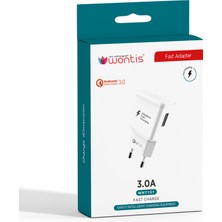 Wontis Hızlı Şarj 3.0 A Qualcomm Fast Adapter USB Hızlı Telefon ve Tablet Şarj Adaptörü