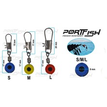 Portfish BL-6015 Stoperli Fırdöndülü Klips M Beden