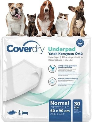 Coverdry Kedi Köpek Çiş Pedi 60×90 Cm 30’Lu 6 Paket 180 Adet