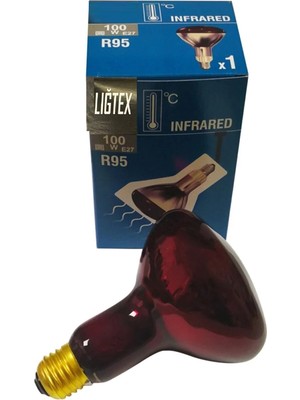 Lightex Liğhtex 100W E27 Infarred Ampul Kırmızı Işık