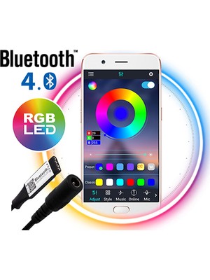 Kaled Rgb Şerit LED Kontrol Kart Kablosuz Bluetooth Dc Girişli