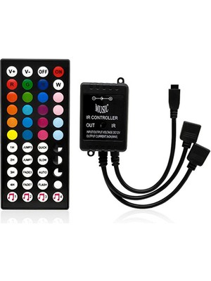 Kaled Rgb Şerit LED Kontrol Kit 44 Tuşlu Müziğe Duyarlı Kontrol Kit