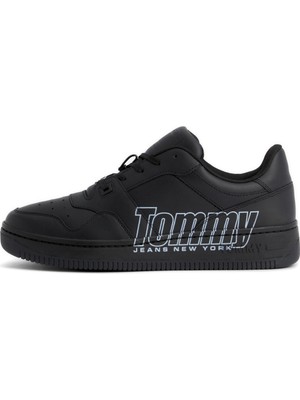 Tommy Hilfiger Tjm Basket Logo Siyah Erkek Sneaker