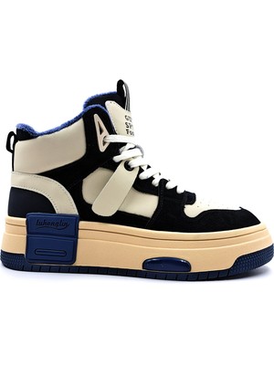 Guja 358S Bilekli Siyah Bej Kadın Sneaker Spor Ayakkabı