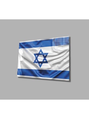 Miray Life Israil  Bayrağı Cam Tablo Israel Flag