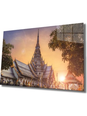 Miray Life Tayland Tapınak Cam Tablo Thailand Temple