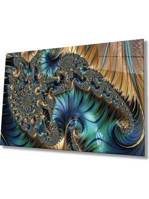 Miray Life Renkli Soyut Sanatı Cam Tablo Ev ve Ofis Duvar Dekoru