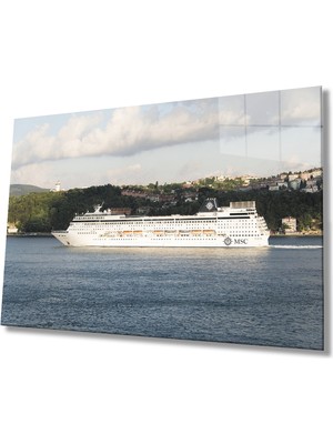 Miray Life Istanbul ve Gemi Manzaralı  Cam Tablo