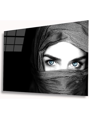 Miray Life Siyah Beyaz Insan Fotoğrafları Cam Tablo