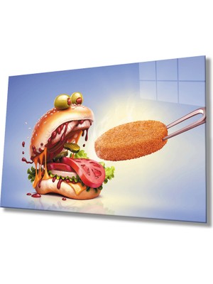 Miray Life Hamburger Mutfak Cam Tablo