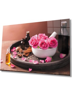 Miray Life Pembe Çiçekler Pink Flowers Table