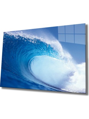 Miray Life Deniz Dalgası Manzarası Cam Tablo Sea Waves
