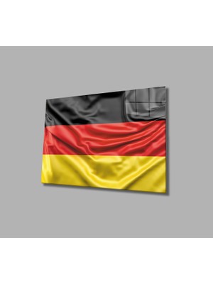 Miray Life Almanya Bayrağı Cam Tablo German Flag