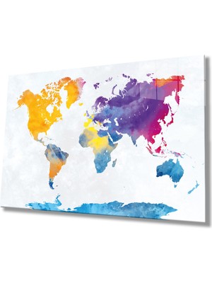 Miray Life Dünya Haritası 4mm Dayanaklı Tabo