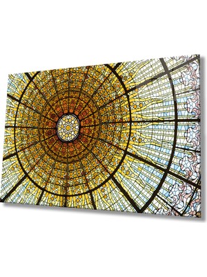 Miray Life Renkli Soyut Cam Tablo