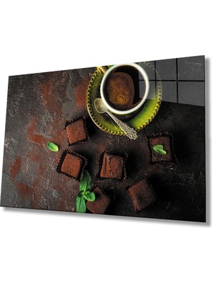 Miray Life Kahve Çikolata Mutfak Cam Tablo