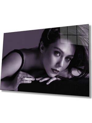 Miray Life Siyah Beyaz Insan Fotoğrafları Kadın Cam Tablo