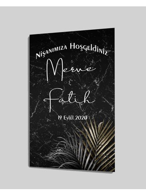 Miray Life Düğün Nişan Hoşgeldiniz Cam Tablo