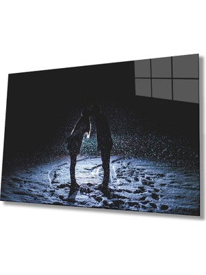 Miray Life Aşk Sevgililer Kar Cam Tablo