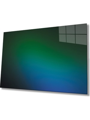 Miray Life Mavi Yeşil Cam Tablo   Blue Green