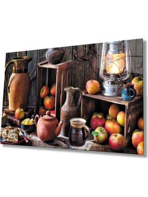 Miray Life Cam Tablo   Fruits Apple Still Life Kitchen