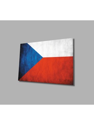Miray Life Çek Cumhuriyeti  Bayrağı Cam Tablo Czech Republic Flag