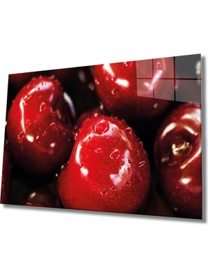 Miray Life Kirazlar Cam Tablo Cherries