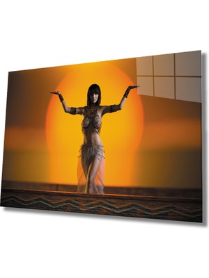 Miray Life Mısır Kraliçesi Cam Tablo  Egyptian Queen