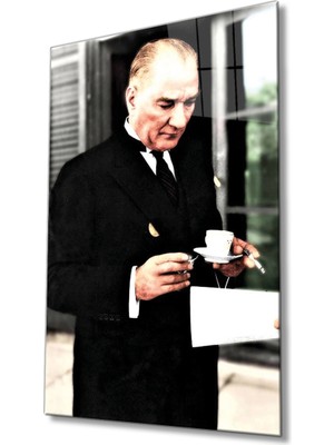 Miray Life Atatürk Portresi Cam Tablo Ev ve Ofis Duvar Dekoru