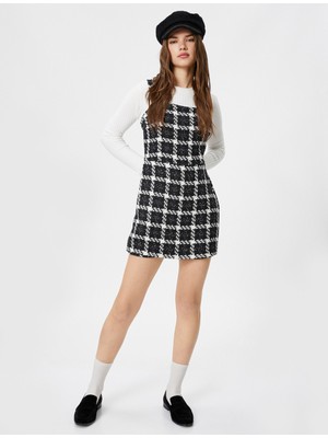 Koton Tüvit Şort Tulum Önü Kruvaze Kalın Askılı