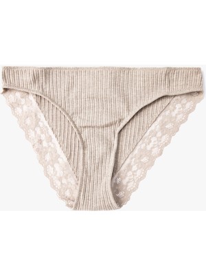Koton Brief Külot Dantel Detaylı Pamuklu Fitilli