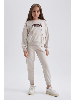 DeFacto Kız Çocuk Kapüşonlu Sweatshirt Eşofman Altı 2'li Takım A6262A823AU