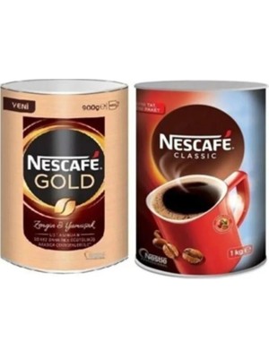 Nescafe Gold Teneke 900 gr - Necafe Classıc Teneke 1 kg