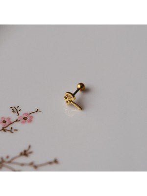 Heppii Mini Balta Helix Piercing Kıkırdak Cerrahi Çelik Gold Renk