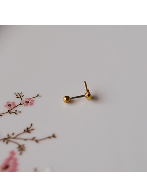 Heppii Mini Balta Helix Piercing Kıkırdak Cerrahi Çelik Gold Renk