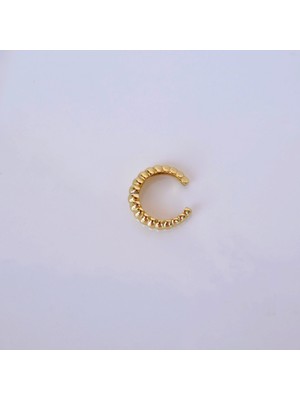 Heppii Gold Renk Deniz Kabuğu Model Earcuff Sıkıştırma Kıkırdak Küpe