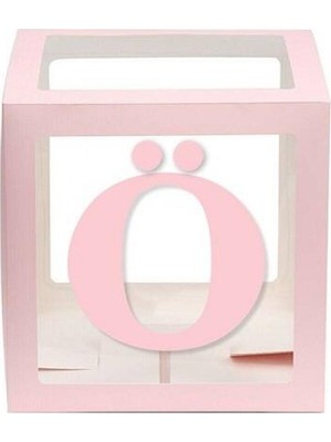 Kidspartim Şeffaf Kutu Harf Pembe Ö