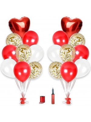 Kidspartim Özel Kalpli Balon Seti