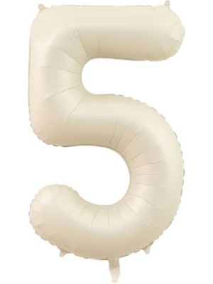 5 Rakam Krem Folyo Balon 80 cm