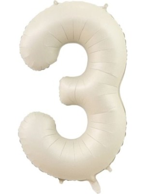 3 Rakam Krem Folyo Balon 80 cm