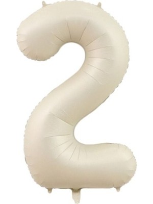 2 Rakam Krem Folyo Balon 80 cm