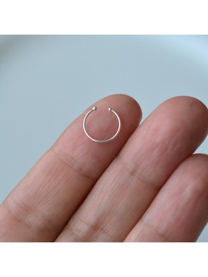 Heppii 925 Ayar Gümüş Sıkıştırmalı Halka Hızma Delik Gerektirmeyen Hızma Fake Piercing