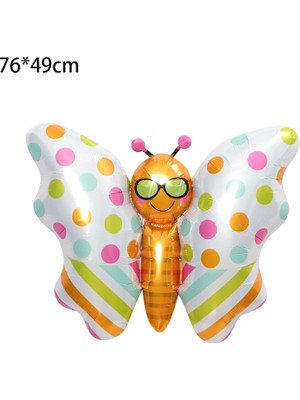 Kelebek Gözlüklü Folyo Balon 76X49 cm