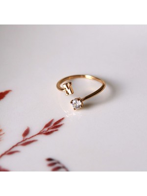 Heppii N Harfi Yüzük Ayarlanabilir Eklemm Yüzüğü