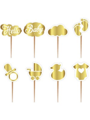 Kidspartim Hello Baby Gold Kürdan