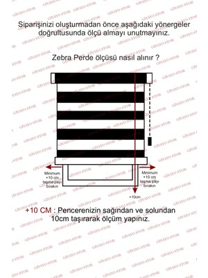 Givayo Stor Parlak Siyah Bambu Zebra Stor Perde