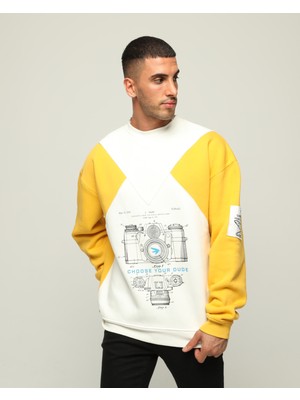 Owut Collection Erkek Oversize Baskılı Sweatshirt